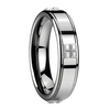 Mm Brushed Tungsten Ceramic Small Particles Ring Image